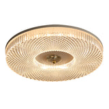 Bedroom Gold Round LED Flush Mount Ceiling Fixture Image - 9