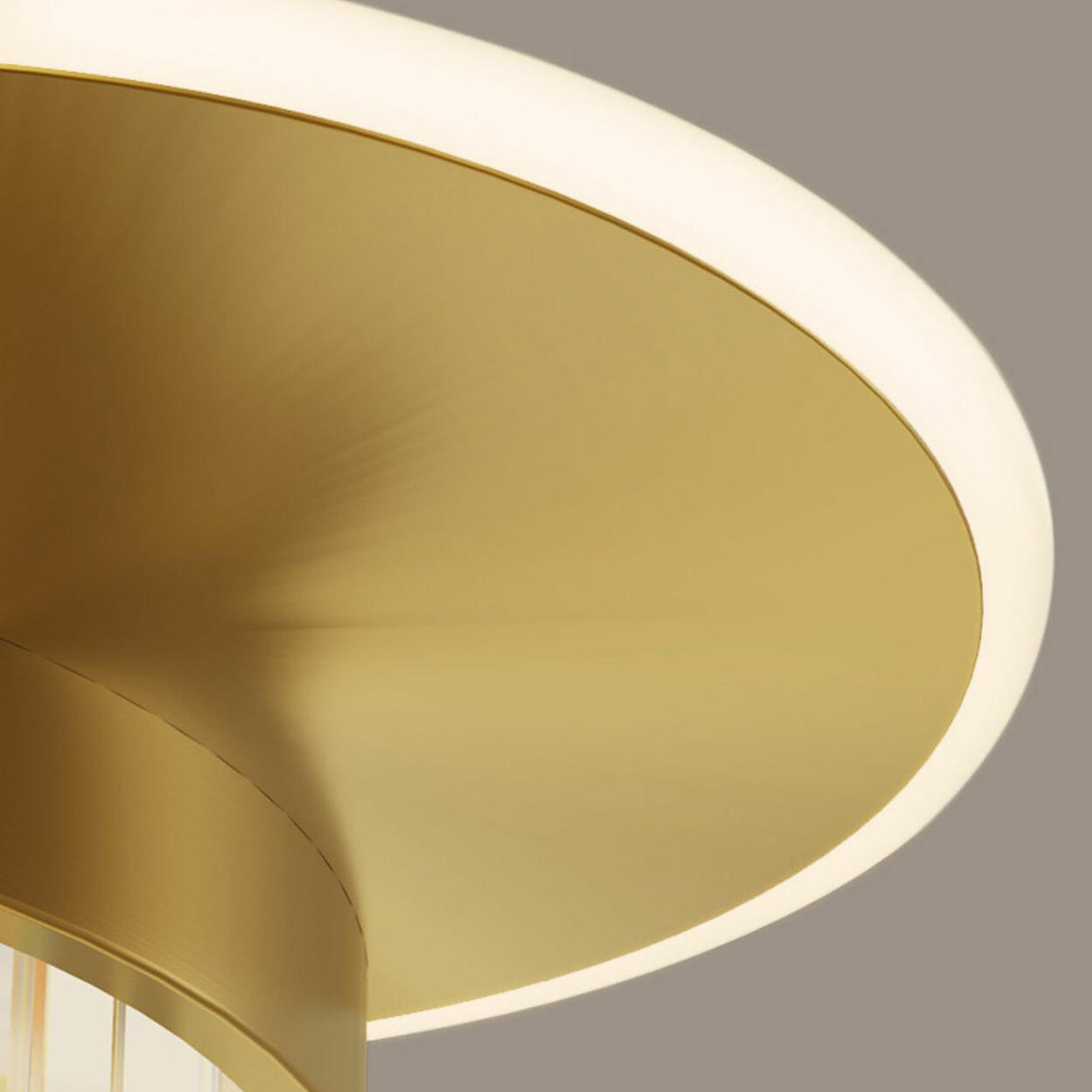 Bedroom Golden Square Crystal LED Flush Mount Light Image - 13