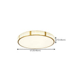 Bedroom Minimalist Gold Round Flush Mount Ceiling Light #size