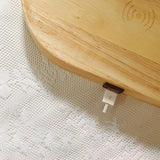 Bedroom Minimalist Moon Shade Wooden Base Table Lamp Image - 10