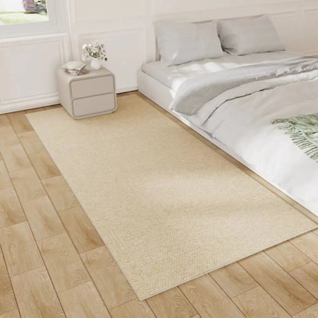 Bedroom Minimalist Solid Color Apricot Area Rug Image - 1