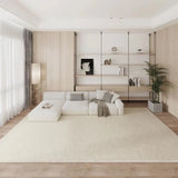 Bedroom Minimalist Solid Color Apricot Area Rug Image - 8