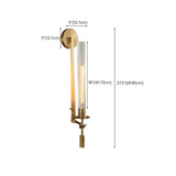 Bedroom Modern Gold Cylinder LED Vanity Lighting #size