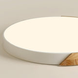 Bedroom Modern Square Wooden Flush Mount Ceiling Light Image - 18