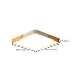 Bedroom Modern Square Wooden Flush Mount Ceiling Light Image - 23