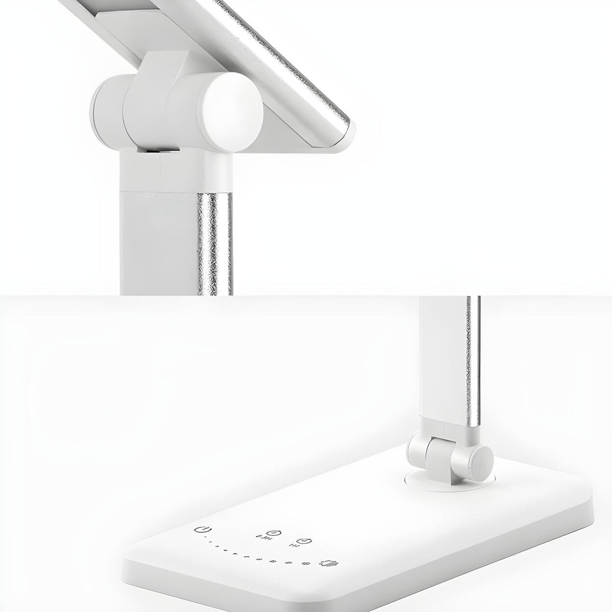 Bedroom Modern White Metal Table Lamp with Touch Switch Image - 15