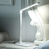 Bedroom Modern White Metal Table Lamp with Touch Switch Image - 16