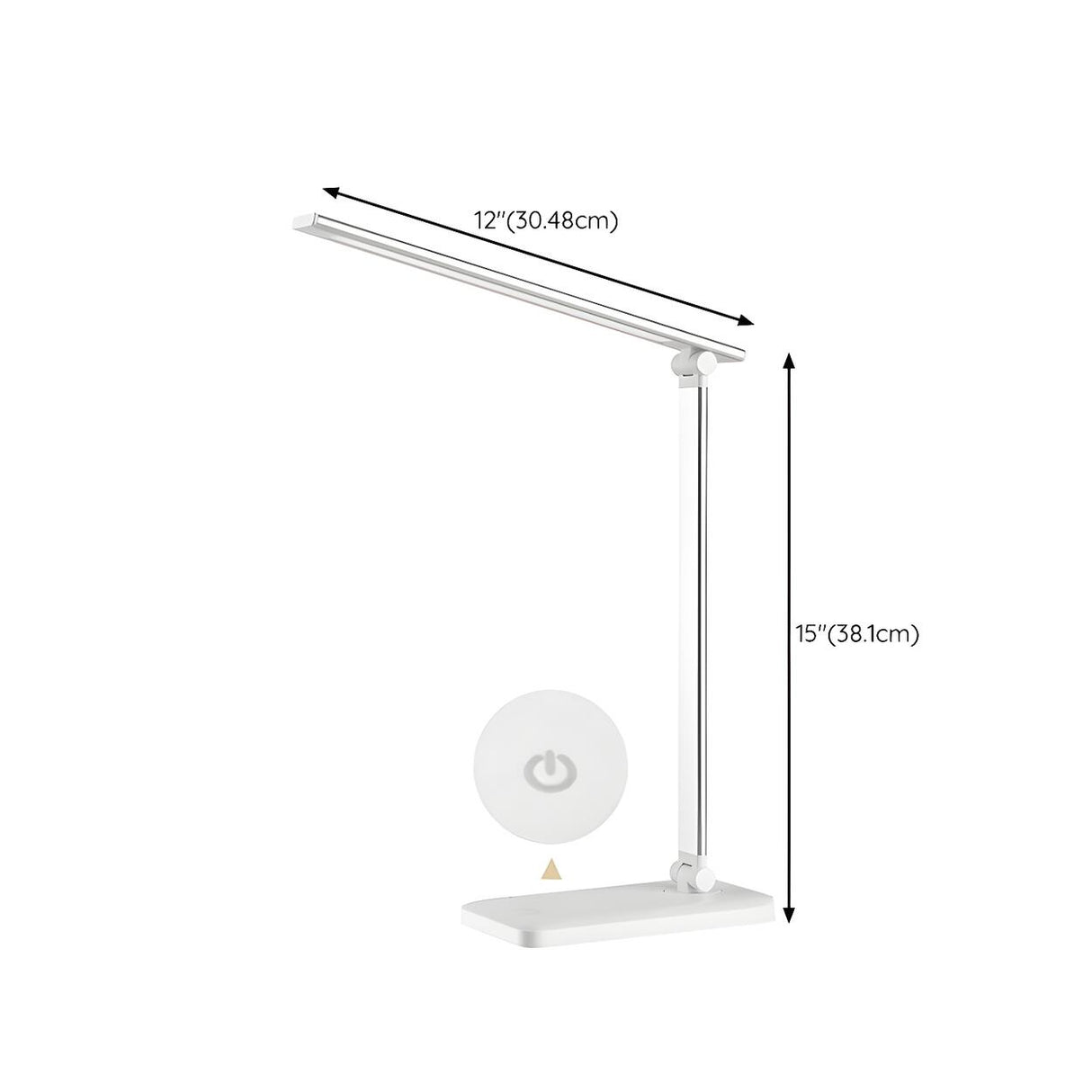 Bedroom Modern White Metal Table Lamp with Touch Switch 