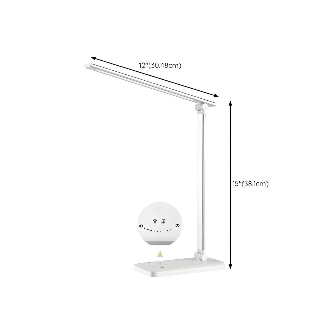 Bedroom Modern White Metal Table Lamp with Touch Switch Image - 19