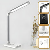 Bedroom Modern White Metal Table Lamp with Touch Switch Image - 3