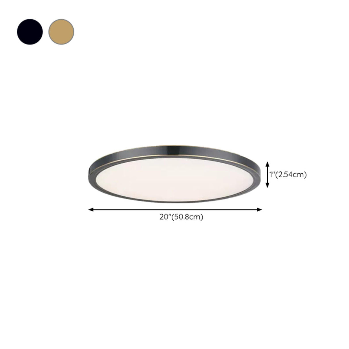 Bedroom Modish Black Round Flush Mount Ceiling Light Image - 15