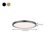 Bedroom Modish Black Round Flush Mount Ceiling Light Image - 15