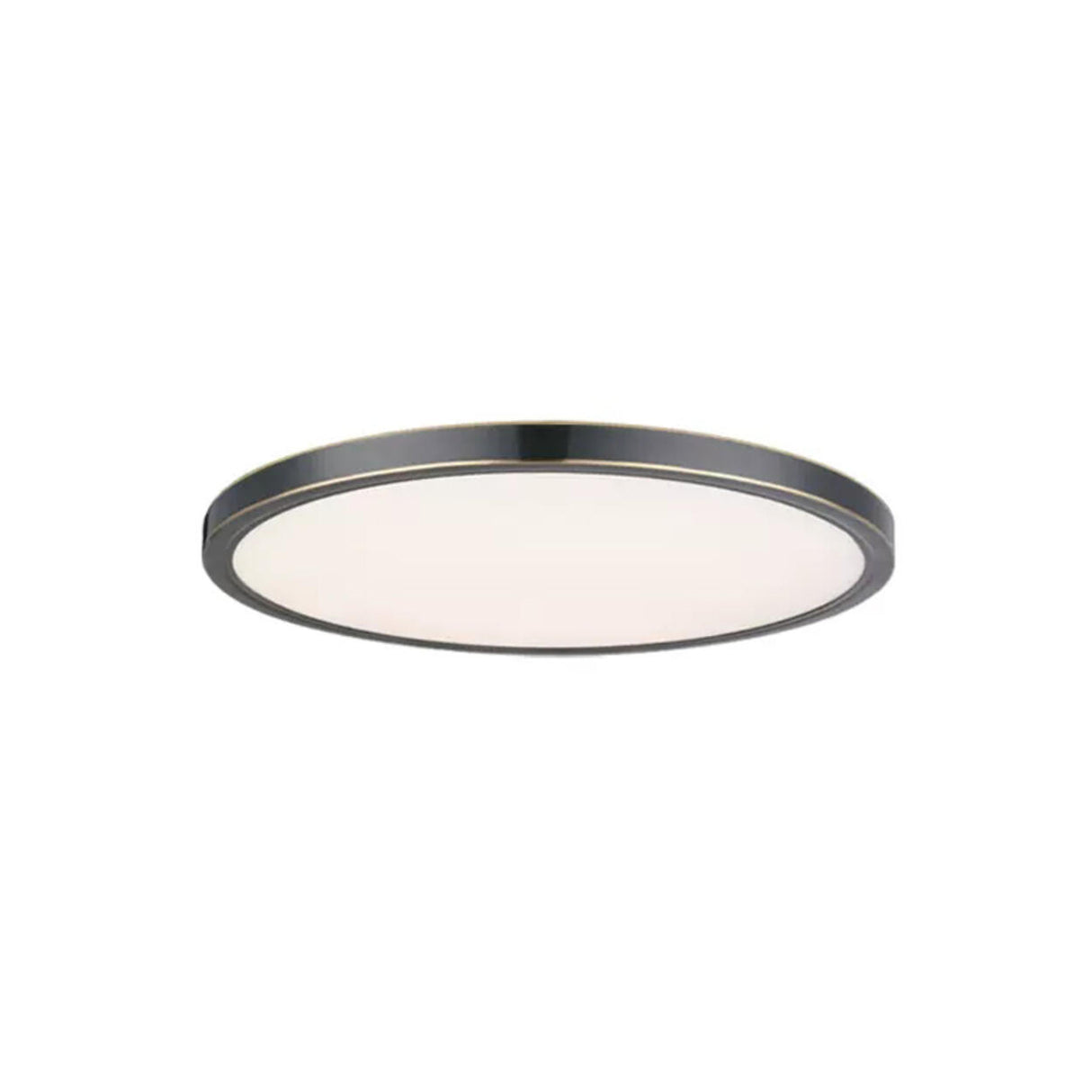 Bedroom Modish Black Round Flush Mount Ceiling Light Image - 7