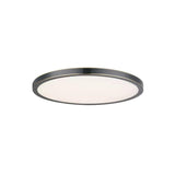 Bedroom Modish Black Round Flush Mount Ceiling Light Image - 7