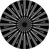 Bedroom Round Abstract Polyester White Area Rug Image - 2
