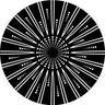 Bedroom Round Abstract Polyester White Area Rug Image - 2