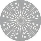 Bedroom Round Abstract Polyester White Area Rug Image - 3