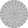 Bedroom Round Abstract Polyester White Area Rug Image - 3