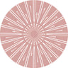 Bedroom Round Abstract Polyester White Area Rug Image - 6