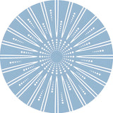 Bedroom Round Abstract Polyester White Area Rug Image - 7