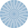 Bedroom Round Abstract Polyester White Area Rug Image - 7