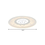 Bedroom Round Blossom LED Flush Mount Ceiling Light Image - 7