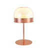 Bedroom Simple Dome Shade Glass Modern Table Lamp Image - 2