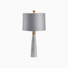 Bedroom Simple Tapered Fabric Drum Shade Table Lamp Image - 2