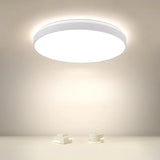 Bedroom Simplistic White LED Flush Mount Ceiling Light Image - 1