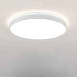 Bedroom Simplistic White LED Flush Mount Ceiling Light Image - 5