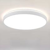 Bedroom Simplistic White LED Flush Mount Ceiling Light Image - 7
