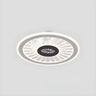 Bedroom Stylish White Round Ceiling Fan with LED Light Image - 33