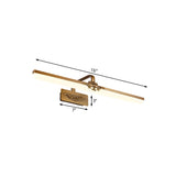 Bedroom Vintage Ultra-Thin  Bronze LED Vanity Light Image - 4