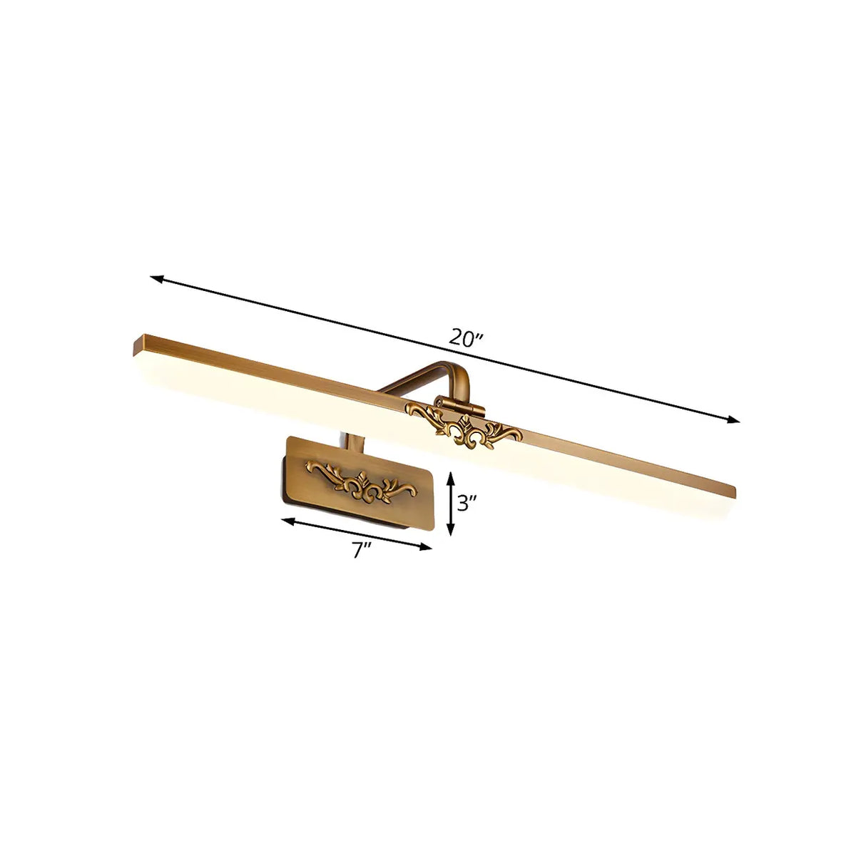 Bedroom Vintage Ultra-Thin  Bronze LED Vanity Light Image - 5