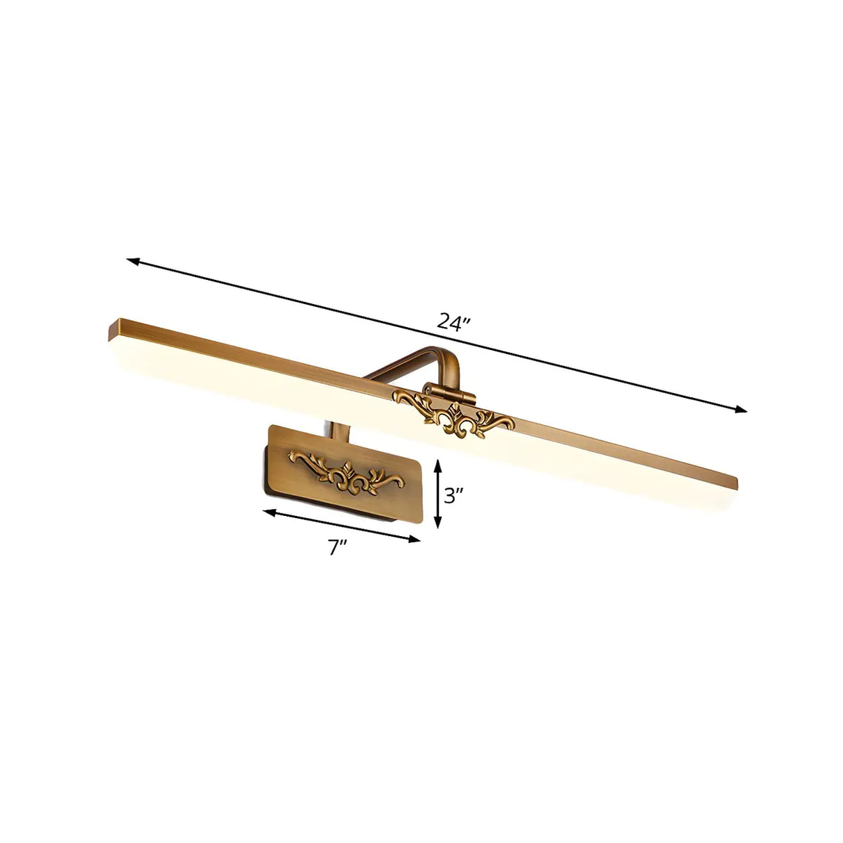 Bedroom Vintage Ultra-Thin  Bronze LED Vanity Light Image - 6