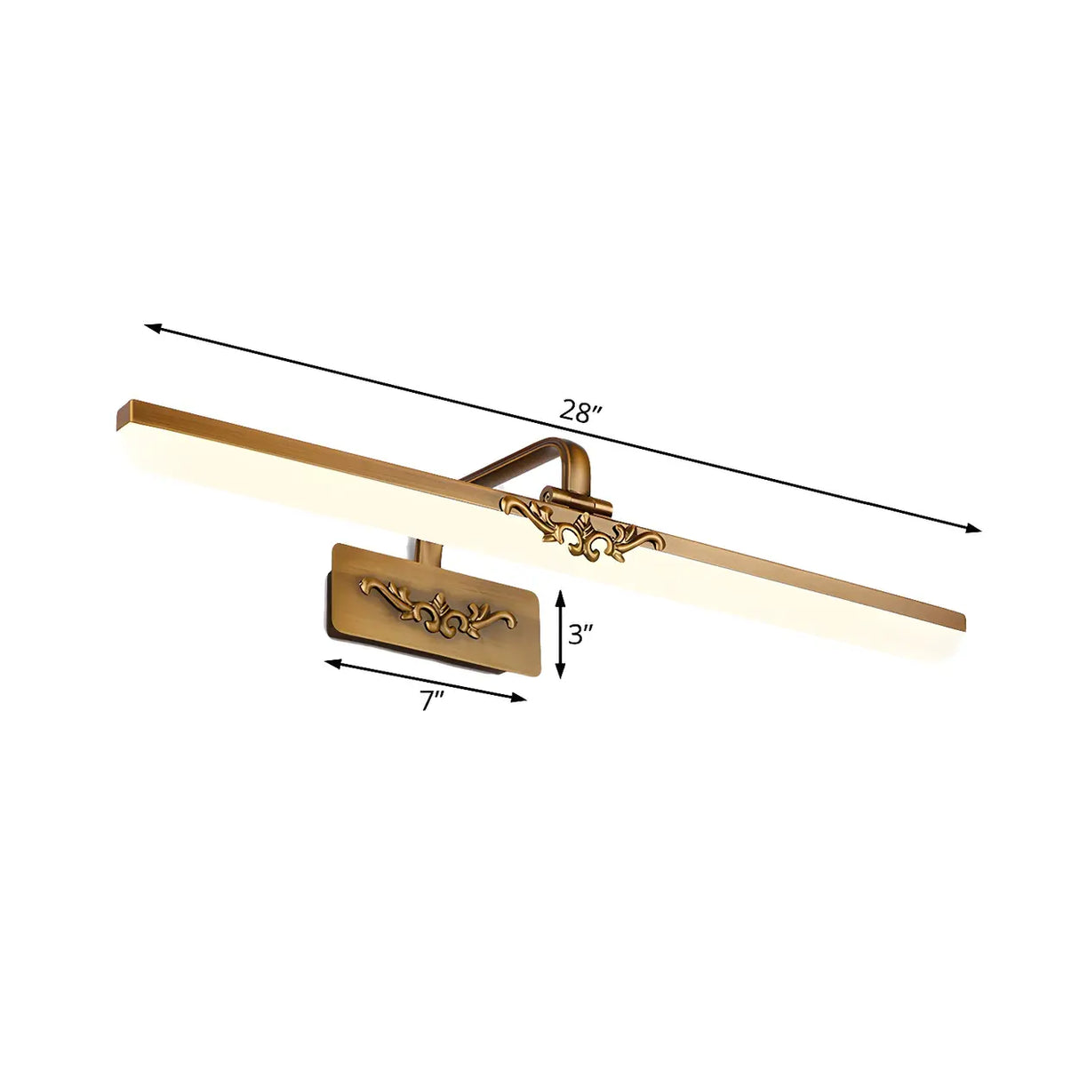 Bedroom Vintage Ultra-Thin  Bronze LED Vanity Light Image - 7