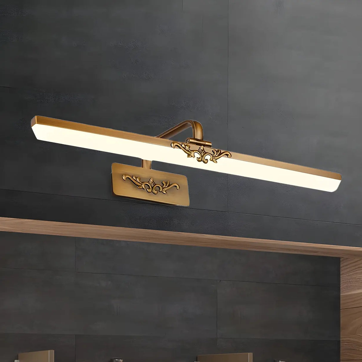 Bedroom Vintage Ultra-Thin  Bronze LED Vanity Light Image - 8