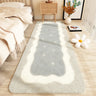 Bedroom Wave Pattern Rectangular Fabric Orange Area Rug Image - 6