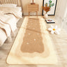 Bedroom Wave Pattern Rectangular Fabric Orange Area Rug Image - 8