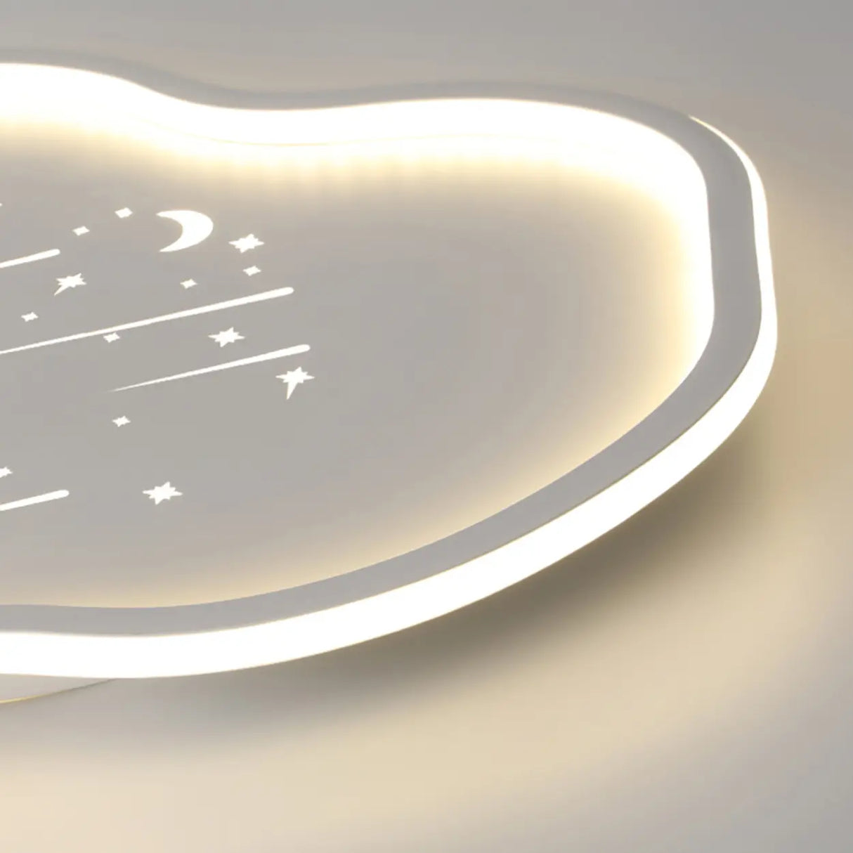 Bedroom White Cloud Starry Silica Gel Flush Mount Light Image - 10