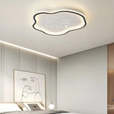 Bedroom White Cloud Starry Silica Gel Flush Mount Light Image - 12