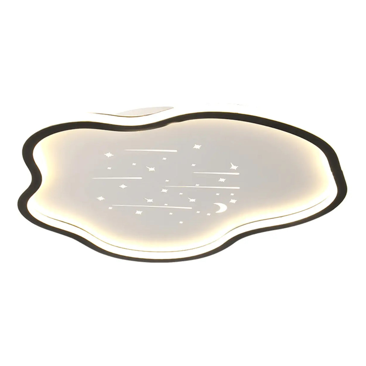 Bedroom White Cloud Starry Silica Gel Flush Mount Light Image - 5