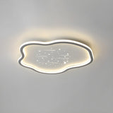 Bedroom White Cloud Starry Silica Gel Flush Mount Light Image - 6