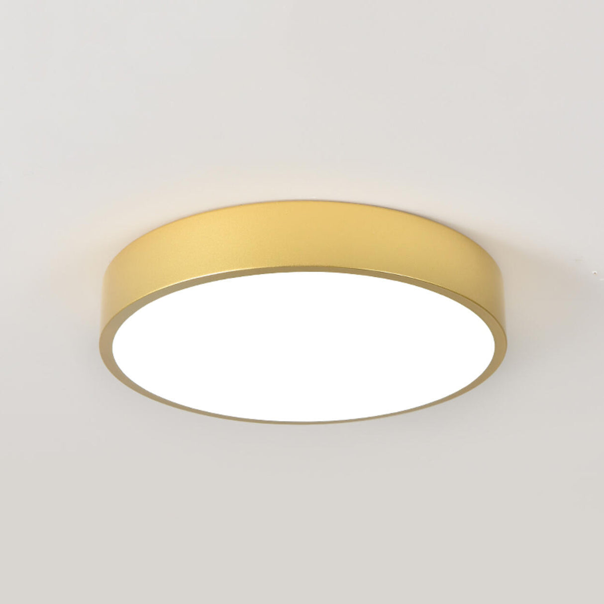 Bedroom White Cylinder Flush Mount Ceiling Fixture Image - 17
