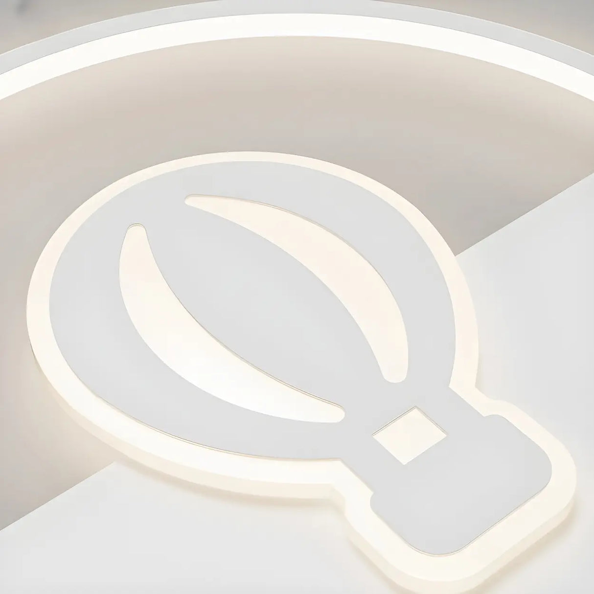 Bedroom White Hot Air Balloon Round Flush Mount Light Image - 14