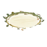 Bedroom White Round Leaf LED Flush Mount Ceiling Light Image - 5