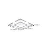 Bedroom White Square LED Flush Mount Ceiling Light Image - 11