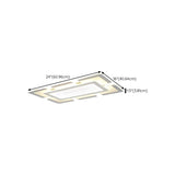 Bedroom White Square LED Flush Mount Ceiling Light Image - 14