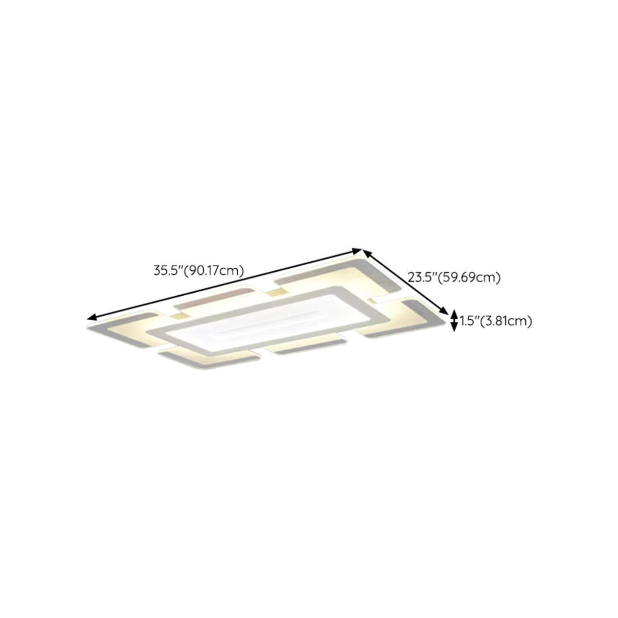 Bedroom White Square LED Flush Mount Ceiling Light Image - 15
