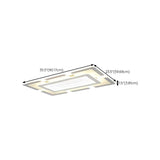 Bedroom White Square LED Flush Mount Ceiling Light Image - 15